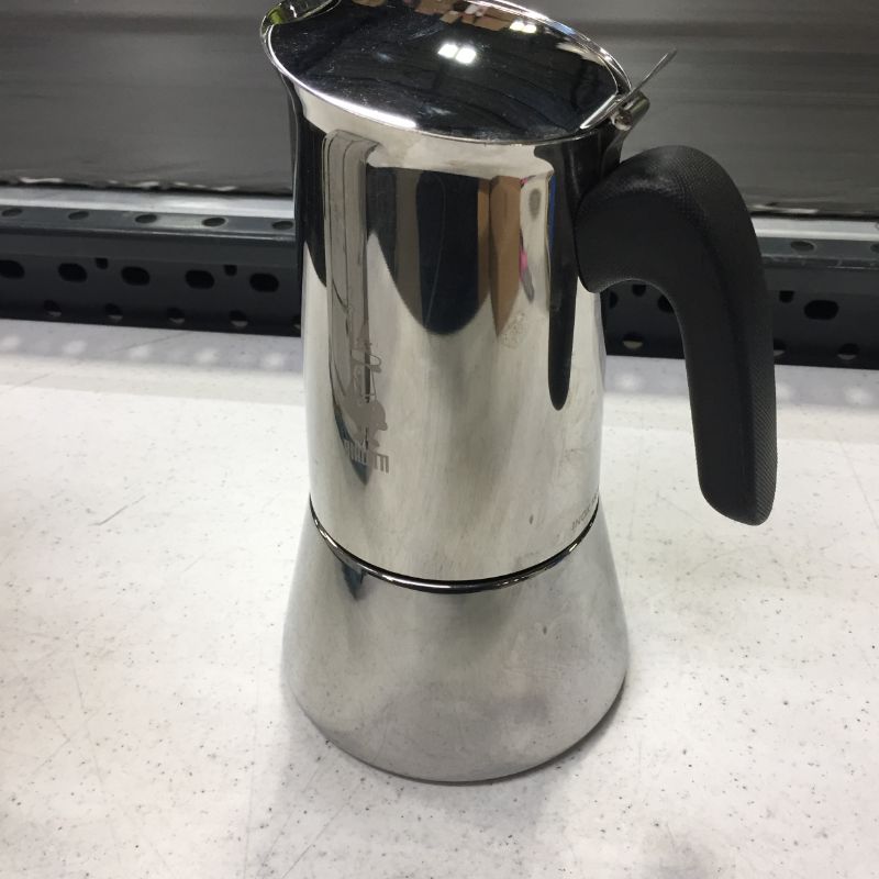 Photo 4 of Bialetti - New Venus Induction, Stovetop Coffee Maker, Suitable for all Types of Hobs, Stainless Steel, 10 Cups (15.5 Oz), Aluminum, Silve