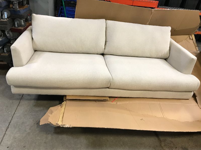 Photo 2 of Amazon Brand – Rivet Canton Deep Mid-Century Modern Sofa Couch, 88.6"W, White
