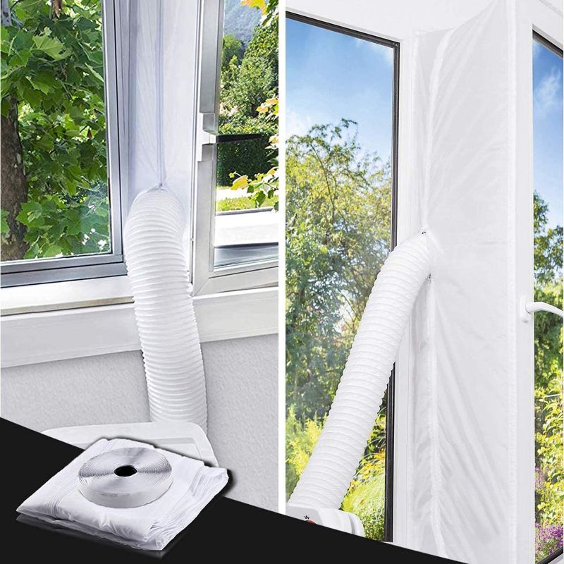 Photo 1 of 
Roll over image to zoom in


TOPOWN 400cm/157"Universal Window Seal for Portable Air Conditioner and Tumble Dryer,Seal for AC Unit-Easy to Install-Sealing AC with Zip and Adhesive Fastener,Works with Every Mobile Air-Conditioning