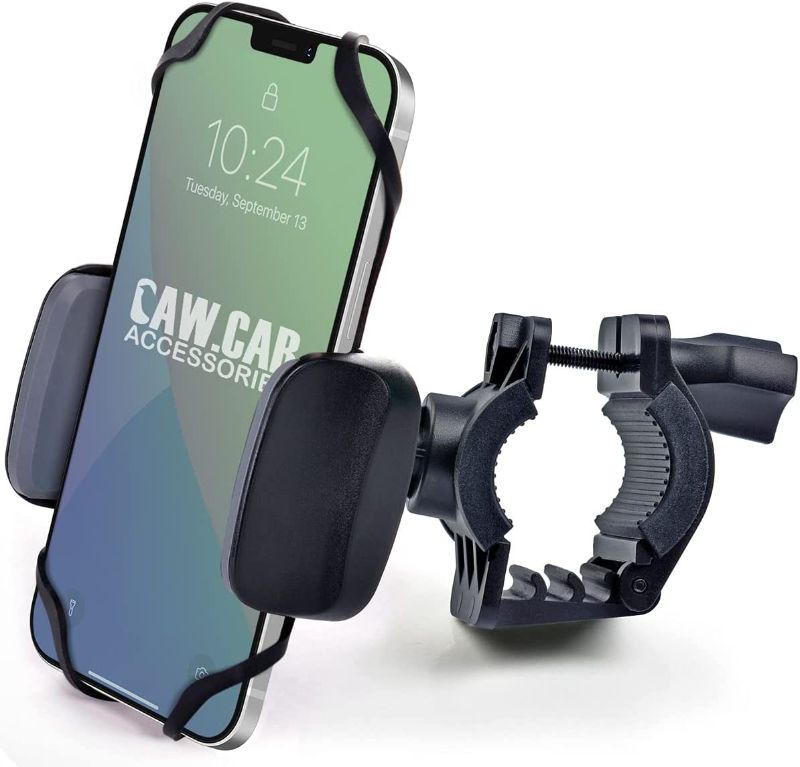 Photo 1 of 2 pack Bike & Motorcycle Phone Mount - for iPhone 12 Pro (11, SE, Xr, Plus/Max), Galaxy s21 or Any Cell Phone - Handlebar Holder for ATV, Bicycle & Motorbike. +100 to Safeness & Comfort