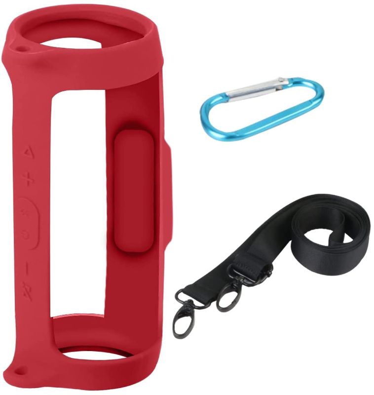 Photo 1 of Silicone Travel Case Replacement for JBL Charge 4 Waterproof Bluetooth Speaker (Red Case)