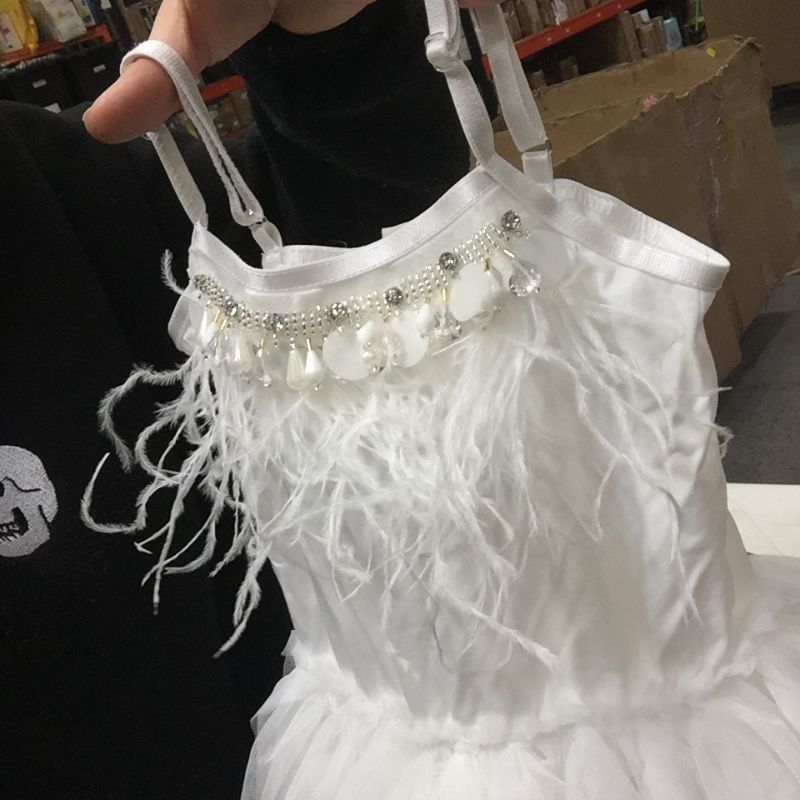 Photo 1 of Hand stitched size 100 or 3T white dress little girls pageant, photo shoot, special event, party, flower girl dress