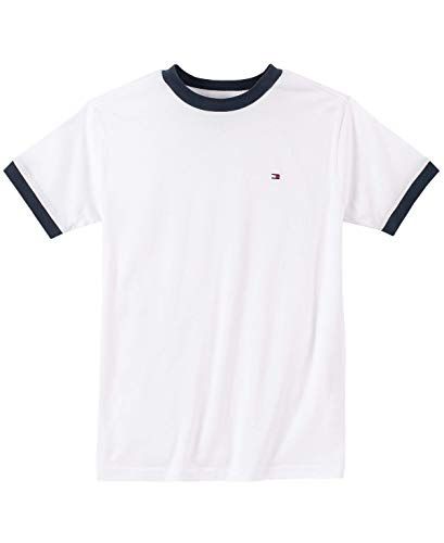 Photo 2 of  Tommy Hilfiger Big Boys' Core Crew Neck Ken Tee, Classic White, Medium 12/14