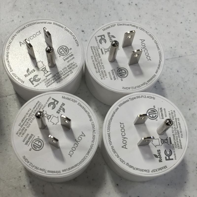Photo 1 of Alexa Smart Plugs - Aoycocr Mini Bluetooth WIFI Smart Socket Switch Works With Alexa Echo Google Home, Remote Control Smart Outlet with Timer Function, No Hub Required, ETL/FCC Listed 4 Pack