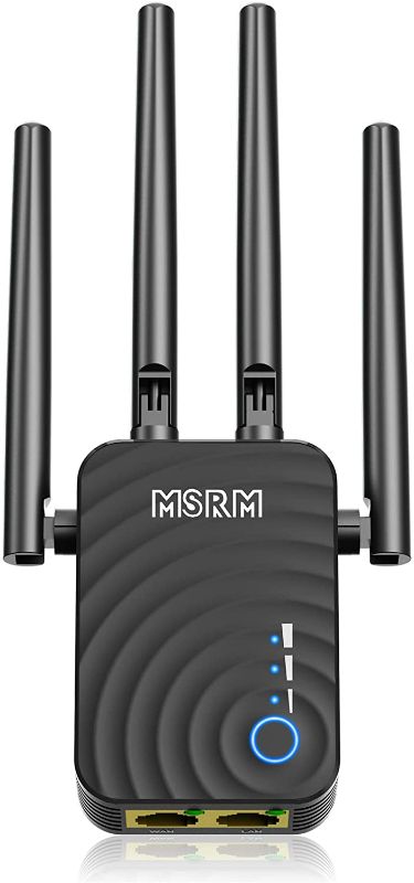 Photo 1 of 1200Mbps WiFi Range Extender, US754 Signal Amplifier Booster with 4 Band Antennas Complies 802.11a/b/n/g/ac WiFi Extender