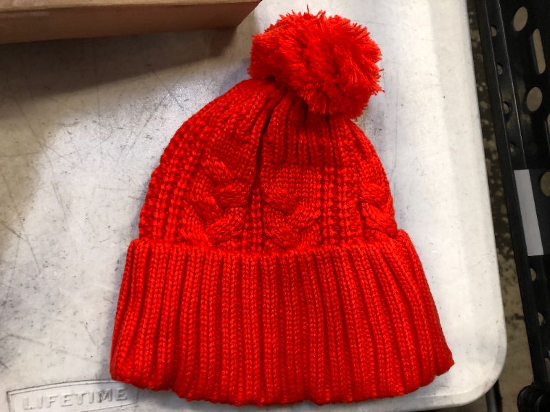 Photo 1 of 2 pack bright orange  beanies for kids