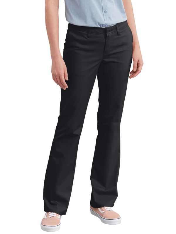 Photo 1 of Dickies Women's Flat Front Stretch Twill Pant, Desert Sand, Black Size 16.0
Size: 16 Regular