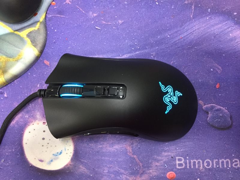 Photo 3 of Razer DeathAdder V2 Gaming Mouse: 20K DPI Optical Sensor - Fastest Gaming Mouse Switch - Chroma RGB Lighting - 8 Programmable Buttons - Rubberized Side Grips - Classic Black
