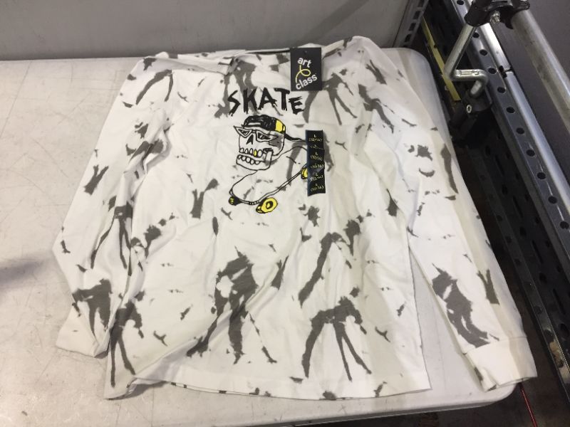 Photo 2 of Boys' 'Skeleton Head Skater' Graphic Long Sleeve T-Shirt - art class™ White
