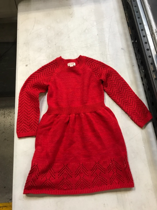 Photo 1 of Generic Red Knitted Long Sleeve Dress. XS