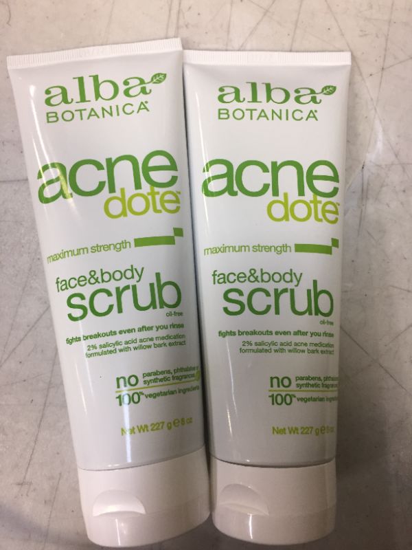 Photo 3 of Alba Botanica ACNEdote Face & Body Scrub, 8 Ounces Tube (Pack of 2)
