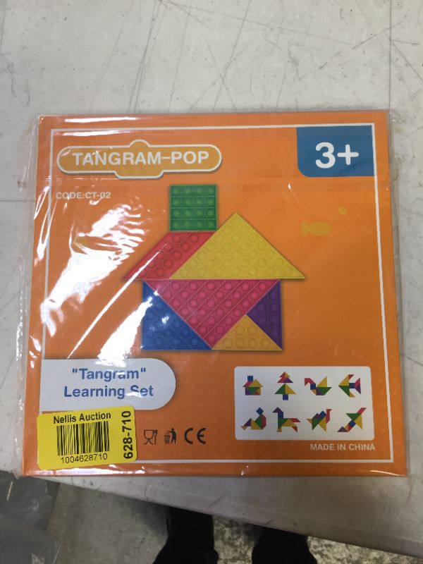 Photo 3 of 7Pcs Tangram Puzzle Big Push Pop Fidget Toy