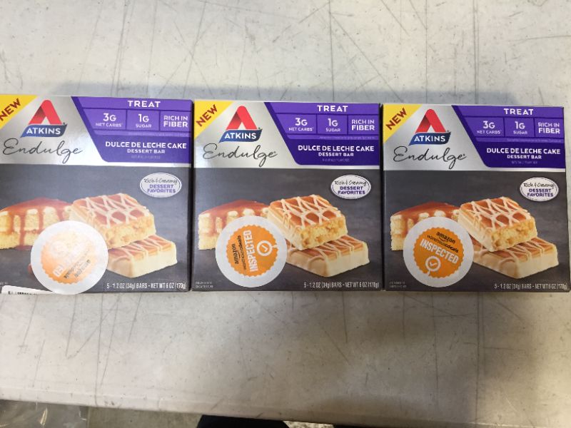 Photo 1 of 3 Atkins Endulge Treat Dessert Bar Dulce De Leche Cake, 5 Count EXP 01/27/2022

