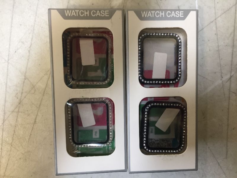Photo 2 of 2 Pack Apple Watch Case with Tempered Glass Screen Protector for Apple Watch 38mm, 4 in total 