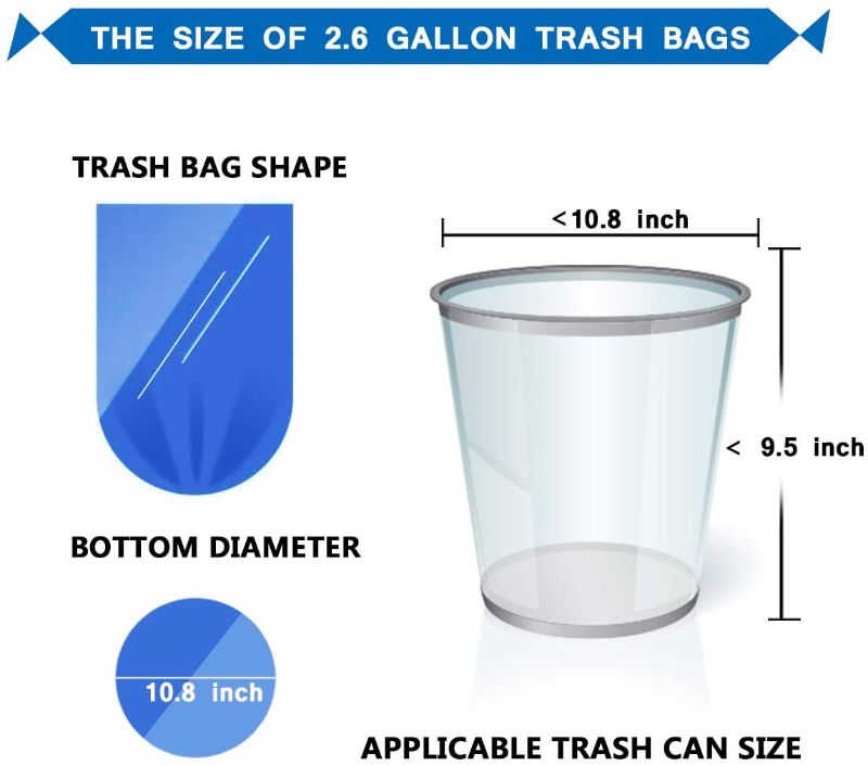Photo 1 of 2.6 Gallon Grey trash can liners 300 counts