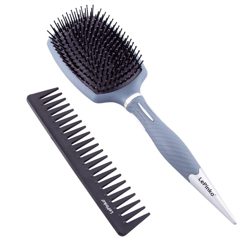 Photo 1 of LePinko Large Size Detangling Brush Set, Super Sturdy Detangler Pack for For All Hair Types, Even Black Curly Nature Hair, Great Both on Dry and Wet Hair, For Women Men and Kids
