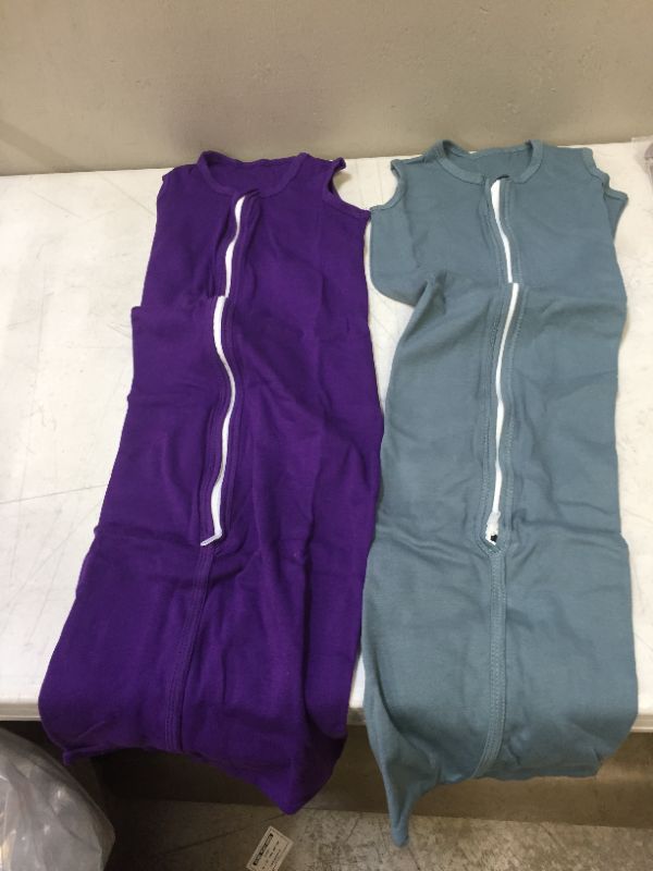 Photo 1 of 2 PACK 100% COTTON 12 MONTH GREY PURPLE ZIP UP