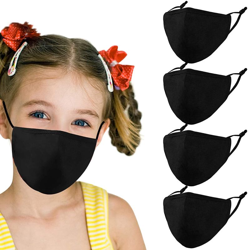 Photo 1 of 12 Pcs Washable Face Masks with Nose Wire. Kids & Adult Adjustable Reusable Fashion Design Cloth Facemask.
