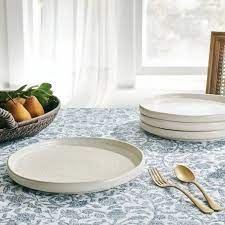 Photo 1 of 4pk Stoneware Glazed Dinner Plates Cream - Threshold designed with Studio