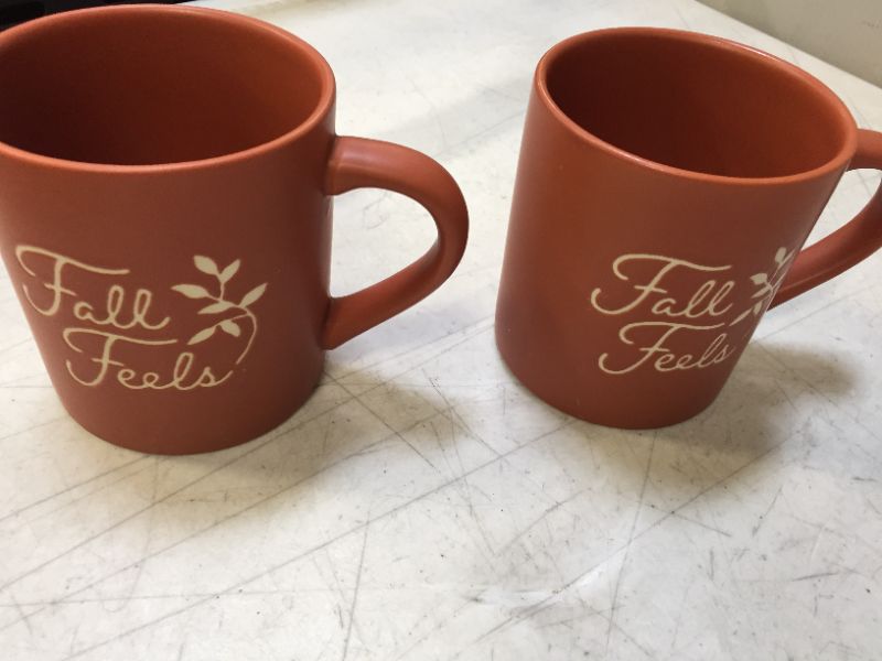 Photo 2 of 16oz Stoneware Fall Feels Mug - Threshold 2 pack 