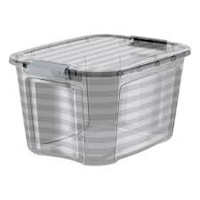 Photo 1 of Bella Storage Solution 40qt Utility Storage Bin Gray--missing lid 