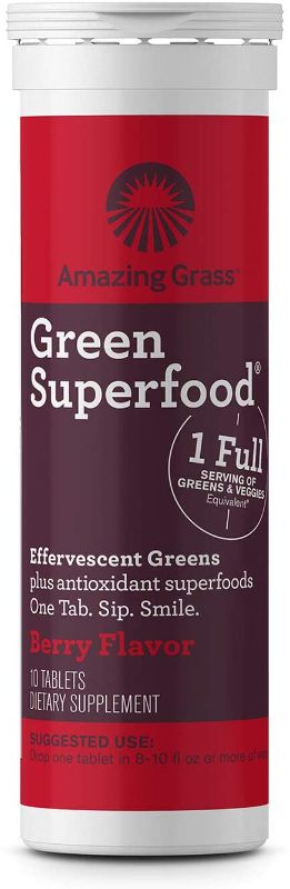 Photo 1 of Amazing Grass Berry Green Superfood Drink Tabs, 10 CT 2 pack bb 3/22