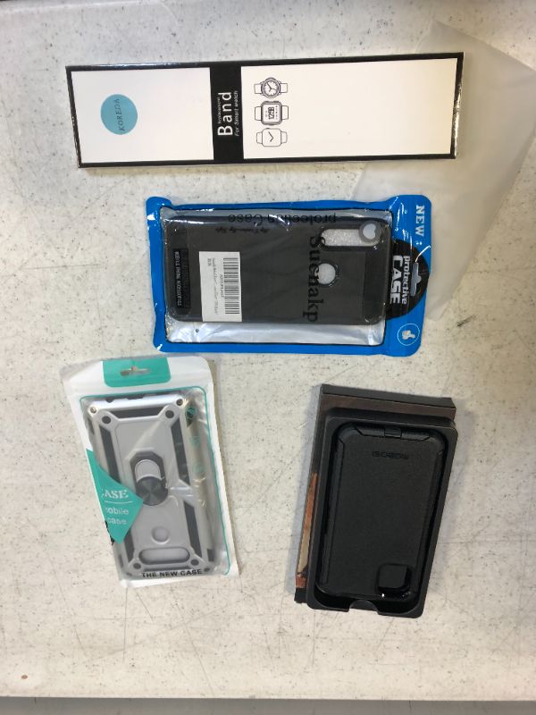 Photo 1 of miscellaneous bundled phone cases and smart watch band 