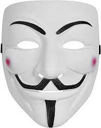 Photo 1 of WLPARTY hackers mask white V for Vendetta Halloween face mask Costume Cosplay Party
