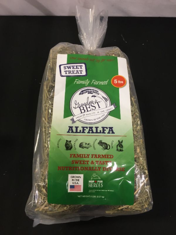 Photo 2 of Grandpa's Best Alfalfa Hay Small Pet Sweet Treat, 5-lb mini bale