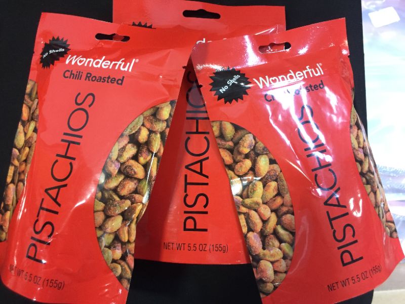 Photo 1 of 3 PACK OF CHILI ROASTED PISTACHIOS EXP JAN 2022