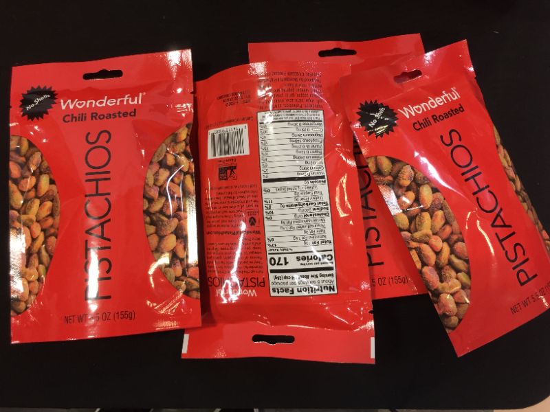 Photo 1 of 4 PACK OF CHILI ROASTED PISTACHIOS EXP JAN 2022