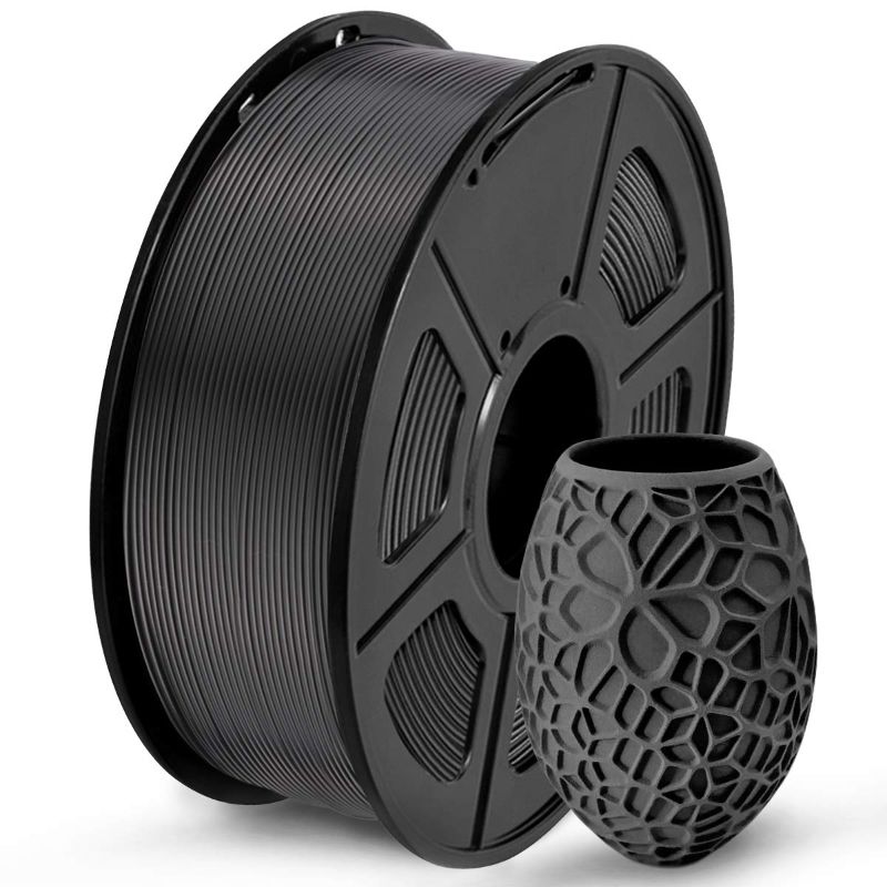 Photo 1 of PLA 3D Printer Filament, SUNLU PLA Filament 1.75mm, Dimensional Accuracy +/- 0.02 mm, 1 kg Spool, 1.75mm, PLA Black (MINOR DAMAGES TO BOX)