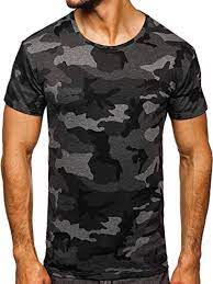 Photo 1 of AIOPR MEN'S CAMOUFLAGE SHORT SLEEVE SHIRTS O NECK CAMO T SHIRTS GYM FITNESS TEES SIZE SMALL