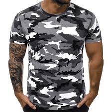 Photo 1 of AIOPR MEN'S CAMOUFLAGE SHORT SLEEVE SHIRTS O NECK CAMO T SHIRTS GYM FITNESS TEES SIZE SMALL