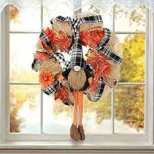 Photo 1 of 15" FALL WREATH WITH GNOME ON TOP (BRAND NEW)