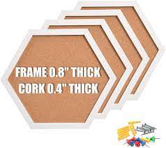 Photo 1 of SUNGIFT CORK BOARD TILES HEXAGON CORKBOARDS FOR WALL 4 PACK