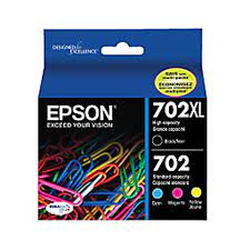 Photo 1 of Epson® - Ink Cartridge - DURABrite® Ultra High-Yield Black and Standard-Yield Cyan/magenta/yellow Ink Cartridges - 4.5in. x 4.375in. x 3.1in. - assorted (MINOR DAMAGES TO BOX)