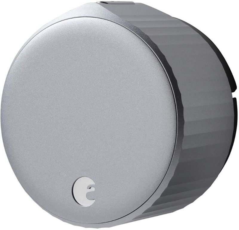 Photo 1 of August Wi-Fi, (4th Generation) Smart Lock – Fits Your Existing Deadbolt in Minutes, Silver (POSSIBLY MISSING OSME HARDWARE, LIKE NEW)