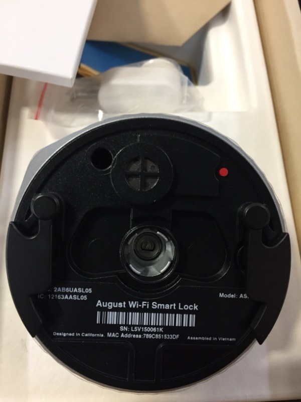Photo 1 of August Wi-Fi, (4th Generation) Smart Lock – Fits Your Existing Deadbolt in Minutes, Silver (POSSIBLY MISSING OSME HARDWARE, LIKE NEW)