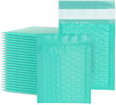 Photo 1 of ABUFF 50 PCS OF 4X7 INCH BUBBLE MAILERS ABUFF SELF SEAL TEAL PADDED ENVELOPE MAILERS PEEL-N-SEAL