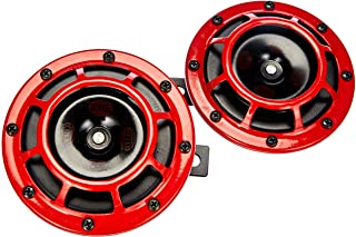 Photo 1 of Hella Stark Sound – 109.23.37 – Red Set 12 V High/Low Frequency Hella Super Tone Horn Set B 133, 12 volt