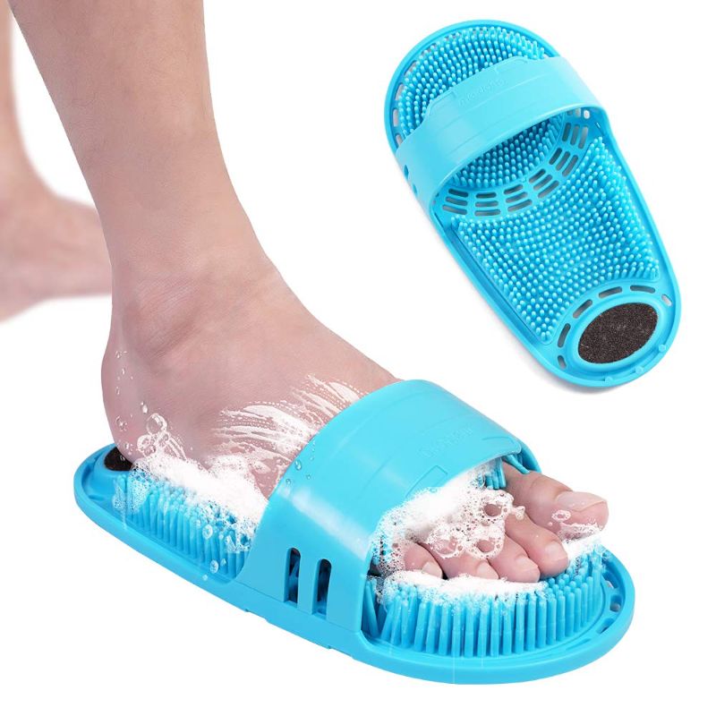 Photo 1 of 
meidong Silicone Shower Foot Scrubber Personal Foot Massage and Cleaning, Non-Slip Foot Scrubber for Men and Women (1PCS Blue)