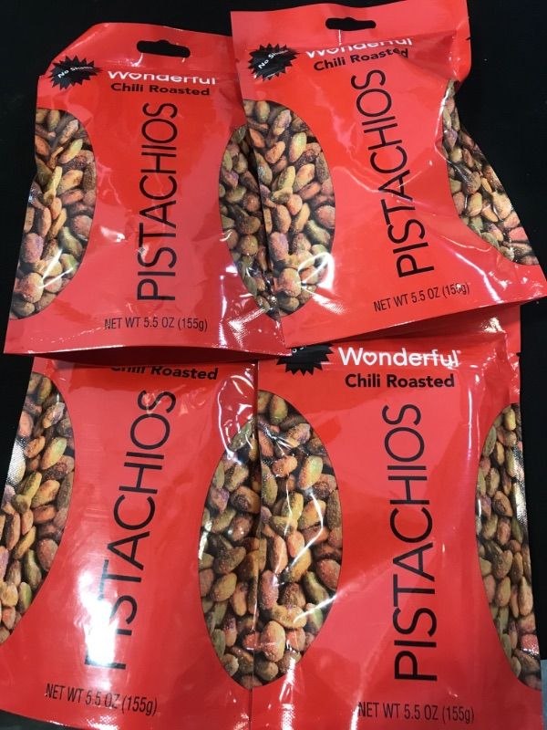 Photo 2 of Wonderful Pistachios, No Shells, Chili Roasted, 5.5 Ounce Resealable Pouch
5.5 Ounce (Pack of 4)