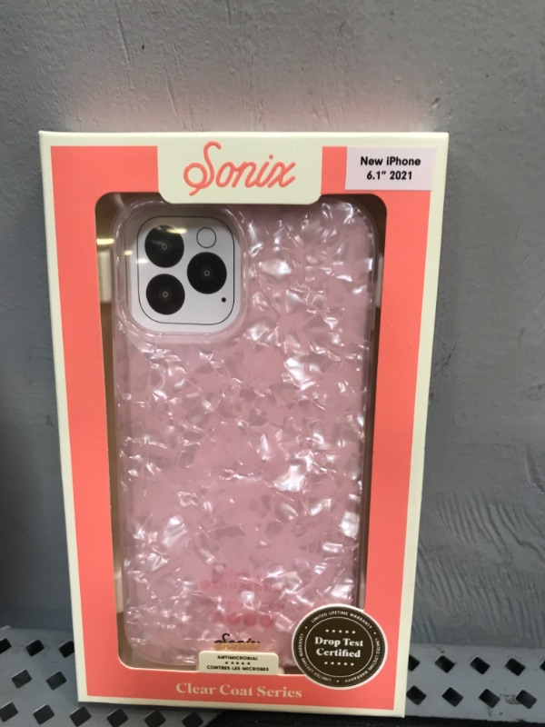 Photo 2 of Sonix Pink Pearl Tort Case for iPhone 13 [10ft Drop Tested] Protective Translucent Iridescent Pink Marble Cover for Apple iPhone 13
