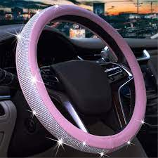 Photo 1 of 15" pink diamond steering wheel cover