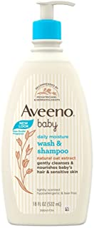 Photo 1 of Aveeno Baby Gentle Wash & Shampoo with Natural Oat Extract, Tear-Free & Paraben-Free Formula for Hair & Body, Lightly Scented, 18 fl. oz
18 Fl Oz (Pack of 1)