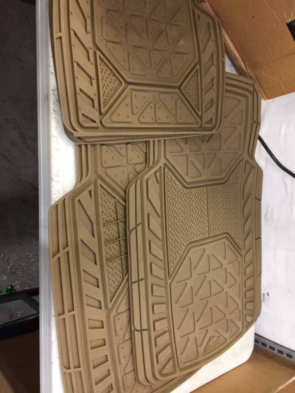 Photo 2 of Armor All 79962 4-Piece Tan Rubber Value Floor Mat
