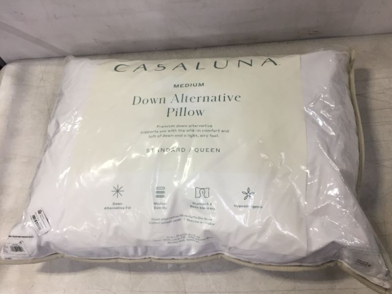 Photo 2 of /Queen Machine Washable Medium Firm Down Alternative Pillow - Casaluna™
