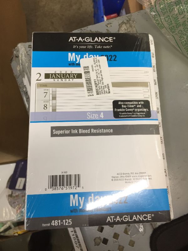 Photo 2 of 2022 Daily Planner Refill by AT-A-GLANCE, 12010 Day-Timer, 5-1/2" x 8-1/2", Size 4, Desk Size, One Page per Day, Loose-Leaf (481-125)
