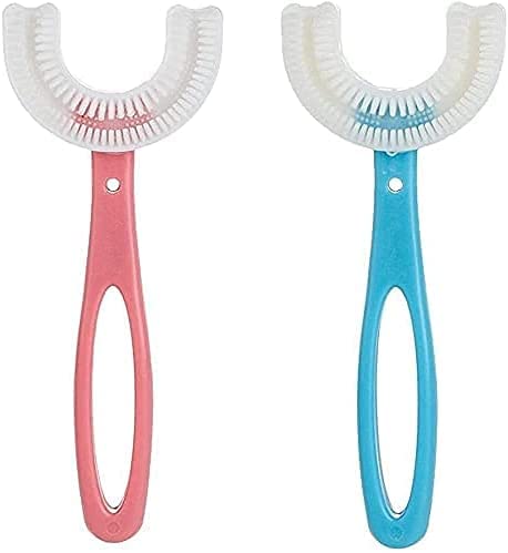 Photo 1 of 2 Pcs U-Shaped Toothbrush for Kids(2-12Year), Manual Training Tooth Brush, U Shape Portable Baby Silicone Toothbrush ?for Childrens Special Design for Toddlers (2pcs 6-12year)
